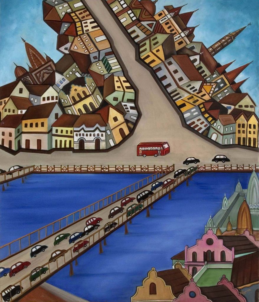 Easing Congestion42x36inches Oil on Canvas (1)
