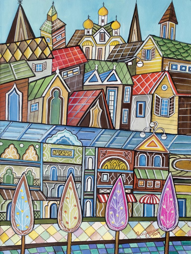 My City (1) 15 x 11 inches Mixed Media on Paper (1)